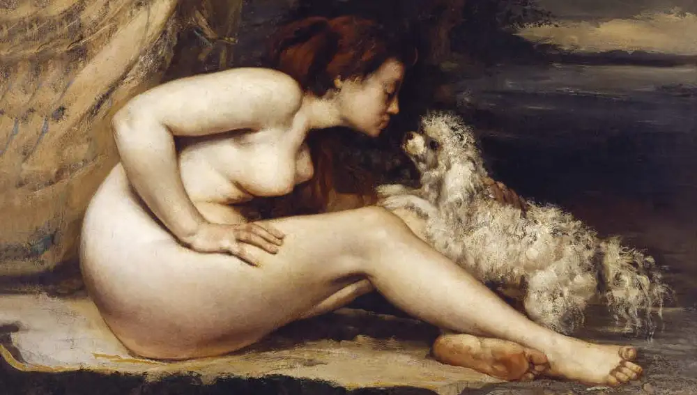 &quot;Mujer desnuda con perro&quot;