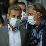 Sarkozy en el reciente partido del St Germain contra el Olympique de Marseille