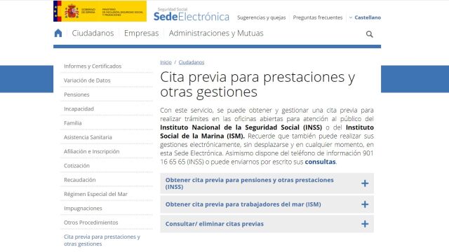 Cita previa en la Seguridad Social