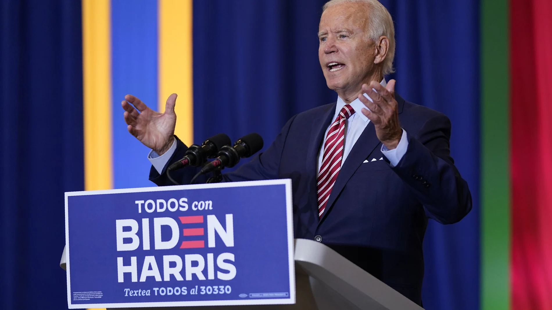 Joe Biden durante un acto con motivo del Mes de la Herencia Hispana en Estados Unidos en Kissimmee, Florida