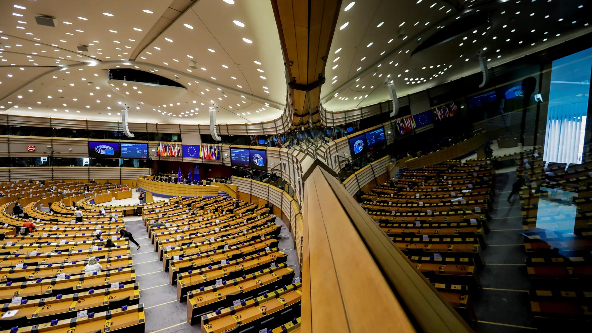 Vista general de la sala de plenos del Parlamento Europeo