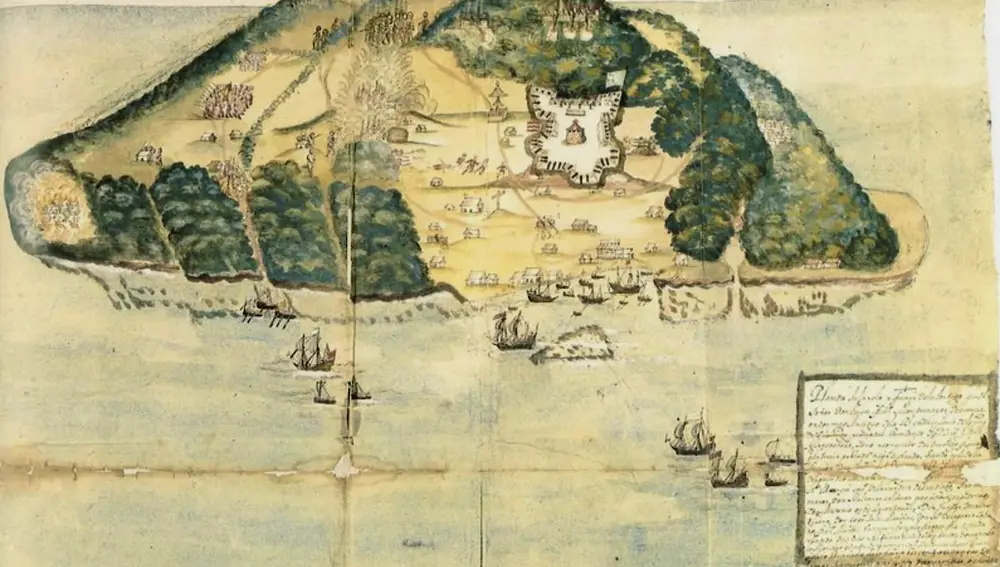 Mapa de Tortuga del siglo XVII.