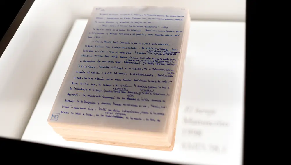 Manuscrito de &quot;El hereje&quot;, una de las 200 piezas que componen la muestra 'Delibes (1920-2020) en la Biblioteca Nacional de España