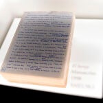 Manuscrito de "El hereje", una de las 200 piezas que componen la muestra 'Delibes (1920-2020) en la Biblioteca Nacional de España