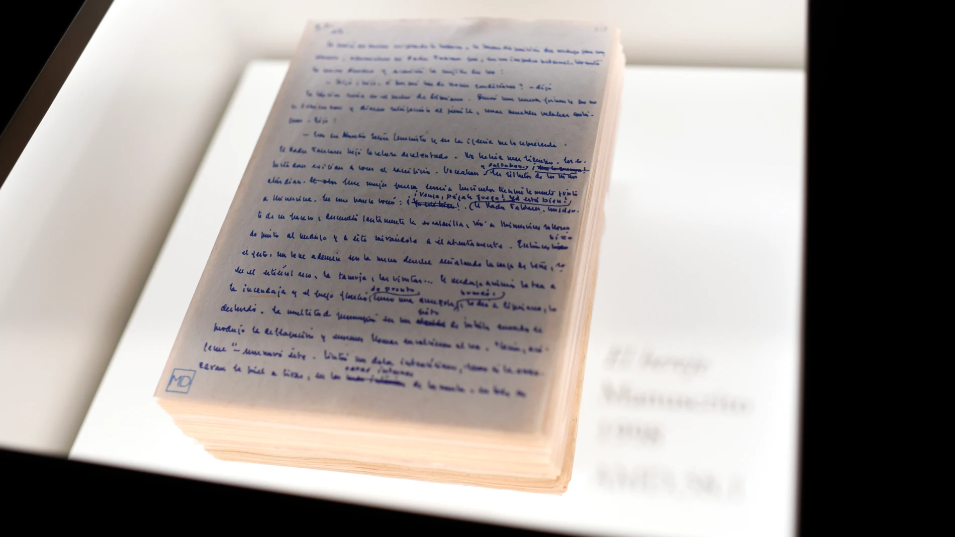 Manuscrito de "El hereje", una de las 200 piezas que componen la muestra 'Delibes (1920-2020) en la Biblioteca Nacional de España