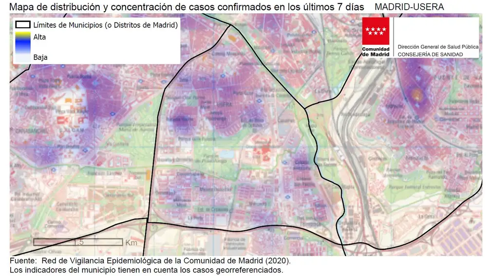 Mapas &quot;calientes&quot; de zonas afectadas por las restricciones de movilidad
