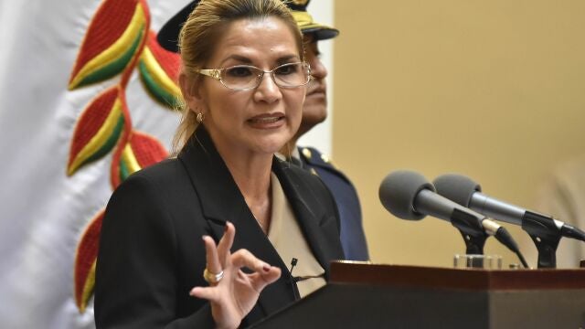 La presidenta interina de Bolivia, Jeanine Áñez