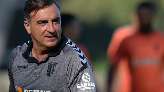 El entrenador luso del Braga, Carlos Carvalhal. EFE/ SC Braga SÓLO USO EDITORIAL? NO VENTAS? NO ARCHIVO