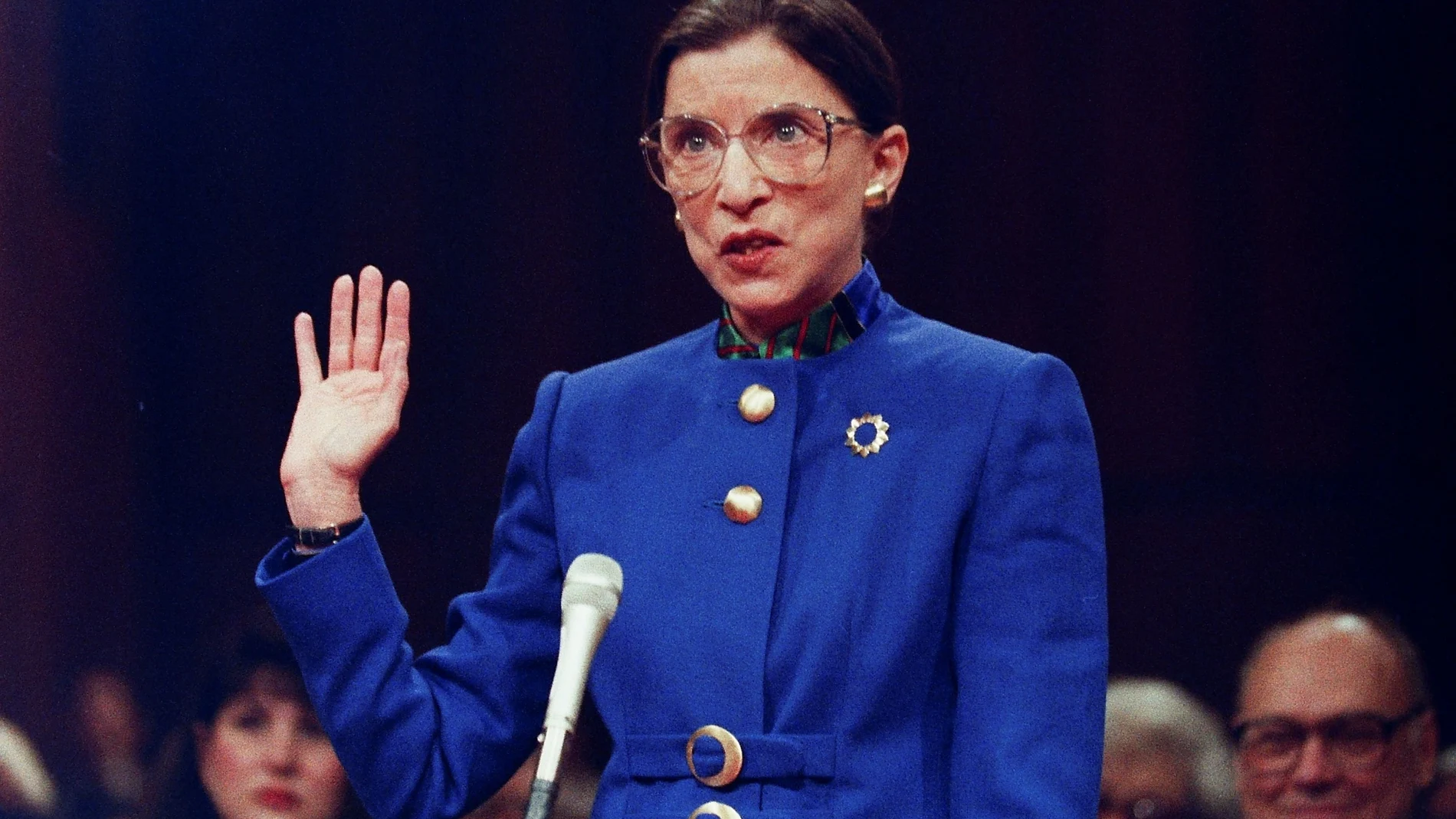 La juexa Ruth Bader Ginsburg, en 1993, el día que juró su cargo ante el Supremo