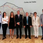 Los ediles de PP, Compromís y PSPV que forman parte del Gobierno municipal de Cortes de Pallás