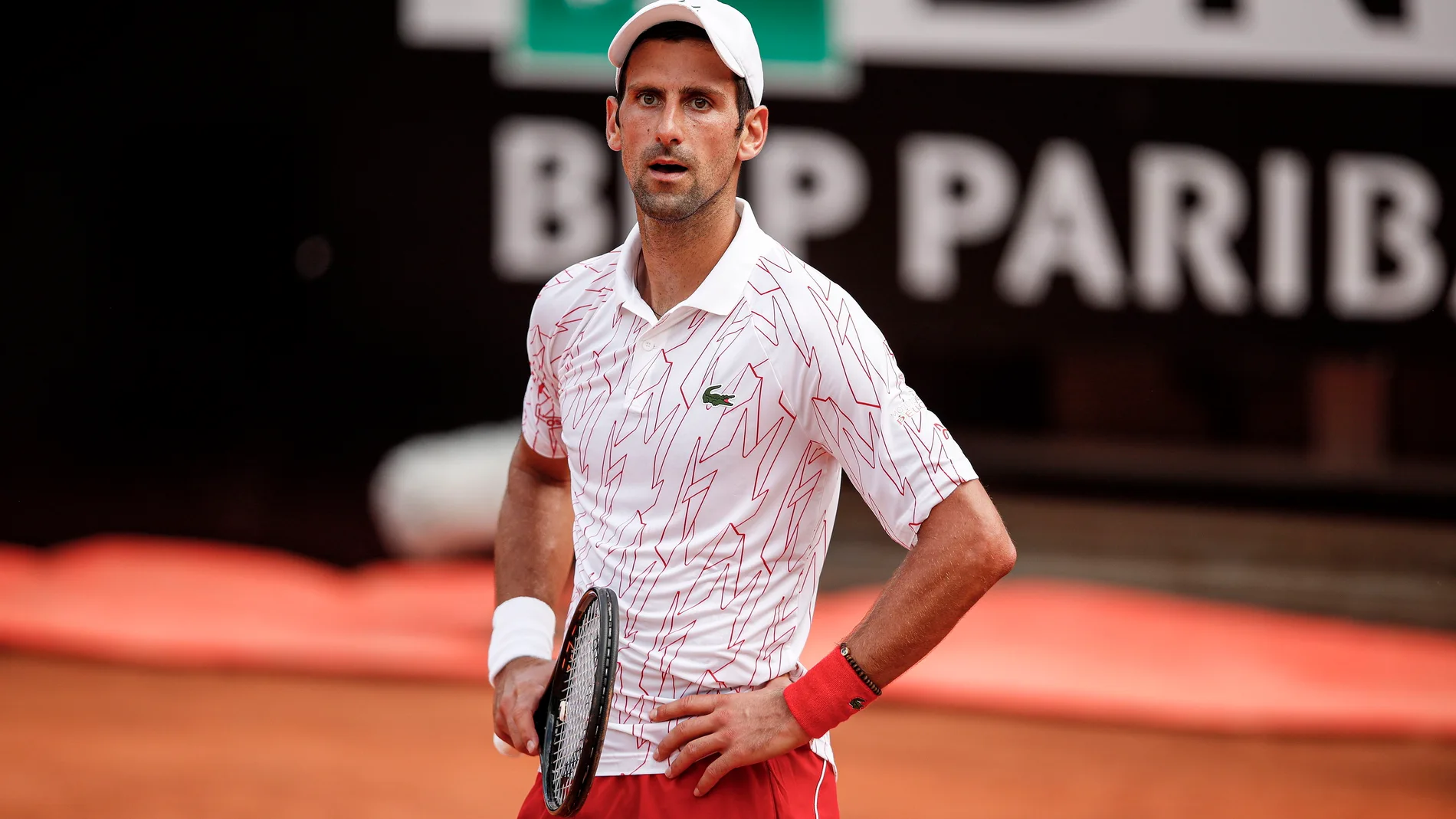 Djokovic, durante su partido de cuartos de Roma contra Dominik Koepfer