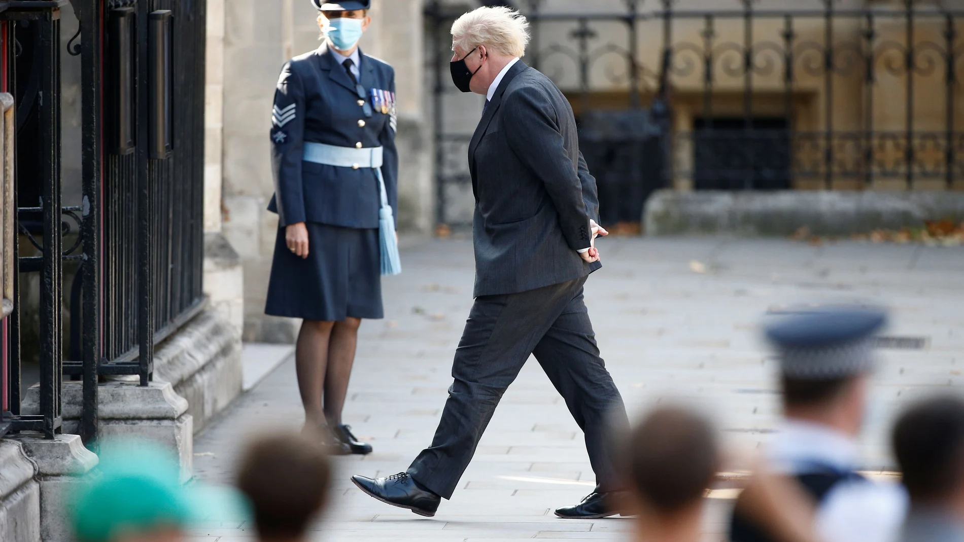El primer ministro británico llega a la Abadía de Westminster para una celebración