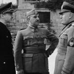 Ramón Serrano Suñer, Franco y Mussolini, en 1941