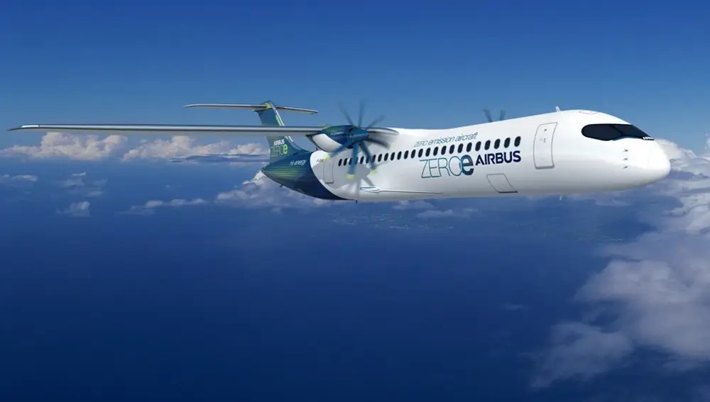 Así son los aviones de hidrógeno que Airbus quiere tener en el aire en 2035