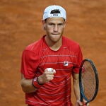 Diego Schwartzman, en su partido contra Djokovic