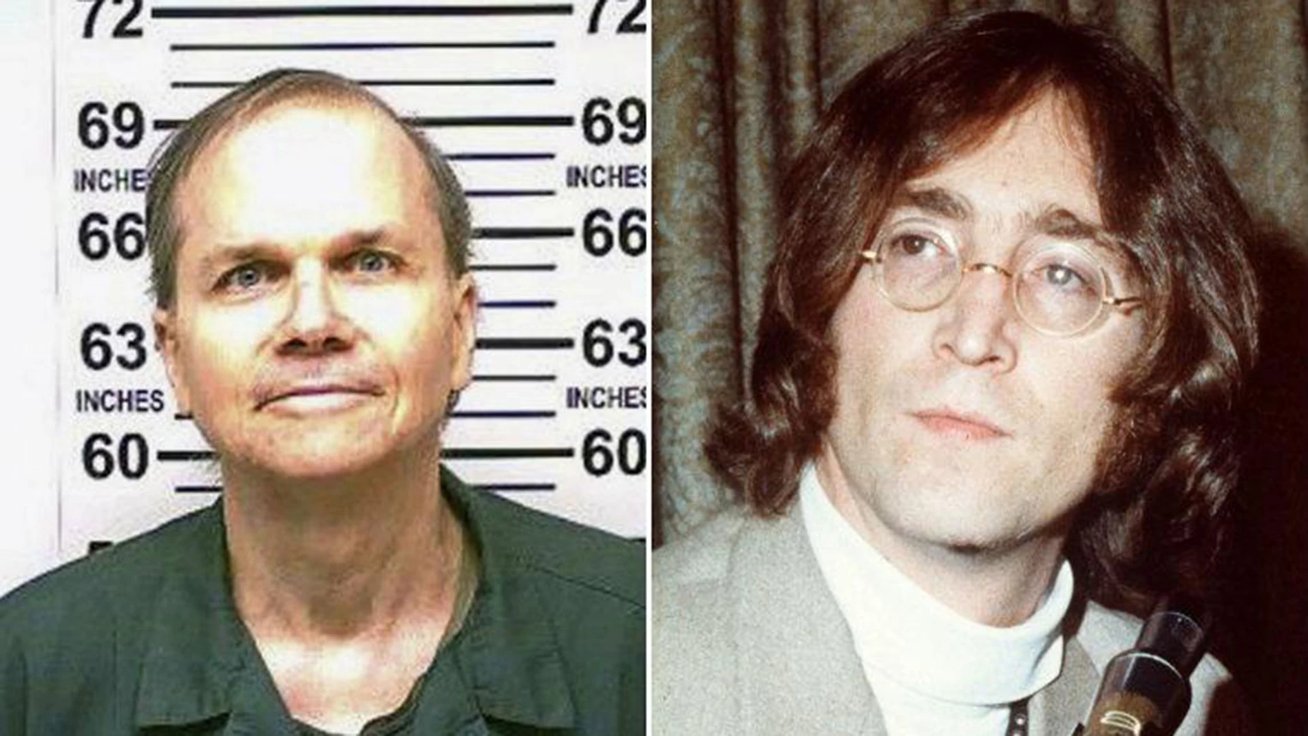 A la izda., Mark Chapman, asesino de John Lennon