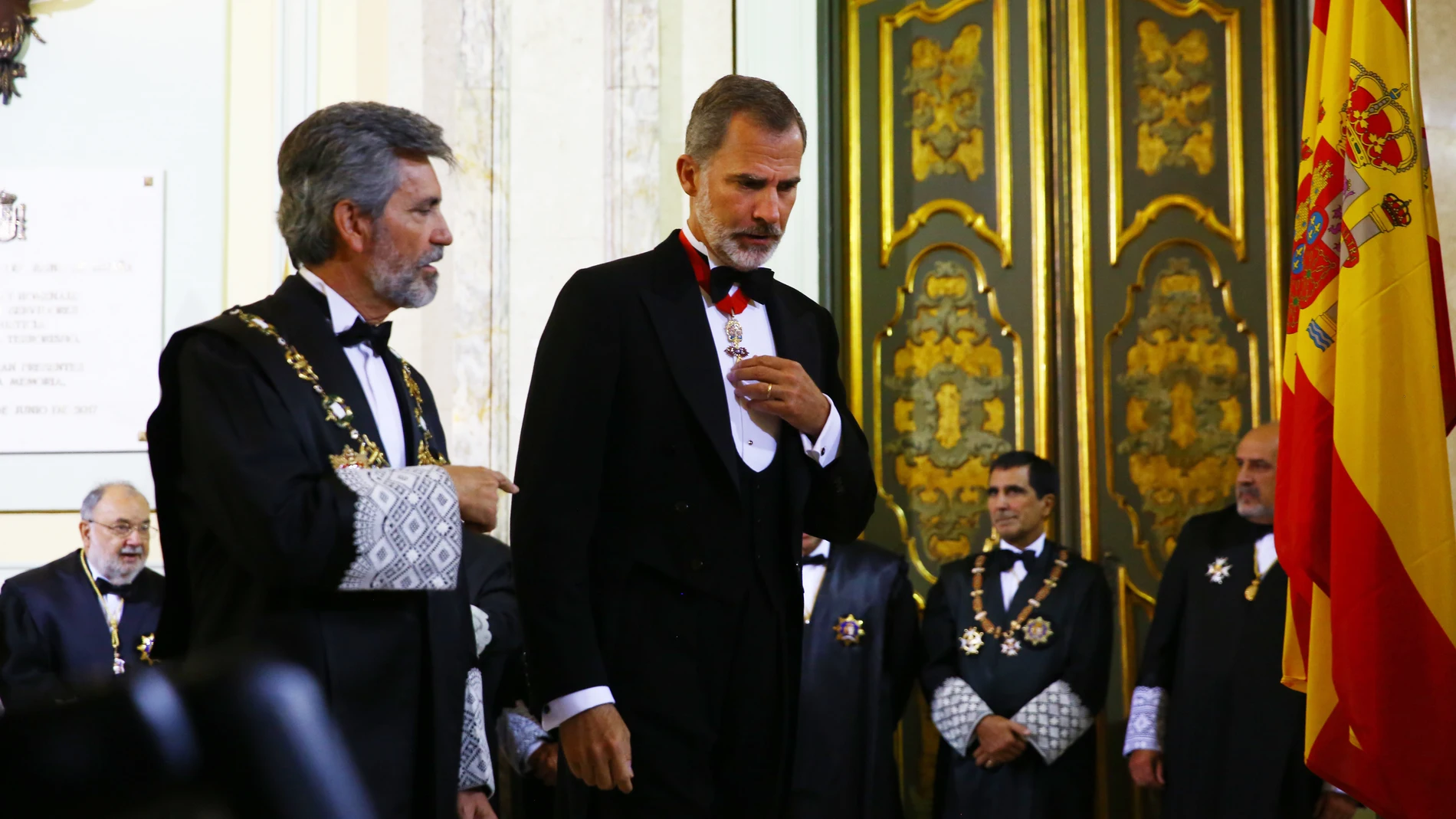 SU MAJESTAD EL REY FELIPE VI, EN LA APERTURA DEL AÑO JUDICIAL. CARLOS LESMES, PRESIDENTE DEL SUPREMO.