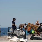 Refugiados en la isla de Lesbos