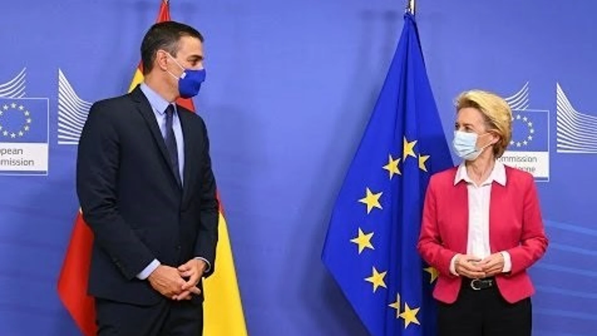 El presidente del Gobierno, Pedro Sánchez, junto a la presidenta de la Comisión Europea, Ursula von der LeyenTWITTER DE PEDRO SÁNCHEZ23/09/2020