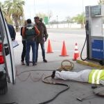 Investigación de la Guardia Civil en la gasolinera de Coria del Río (Sevilla)