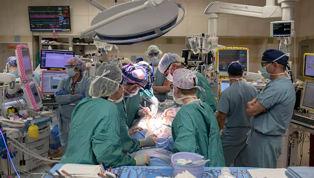 La operación impplicó a dos docenas de profesionales médicos
