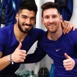 Luis Suárez y Leo Messi.