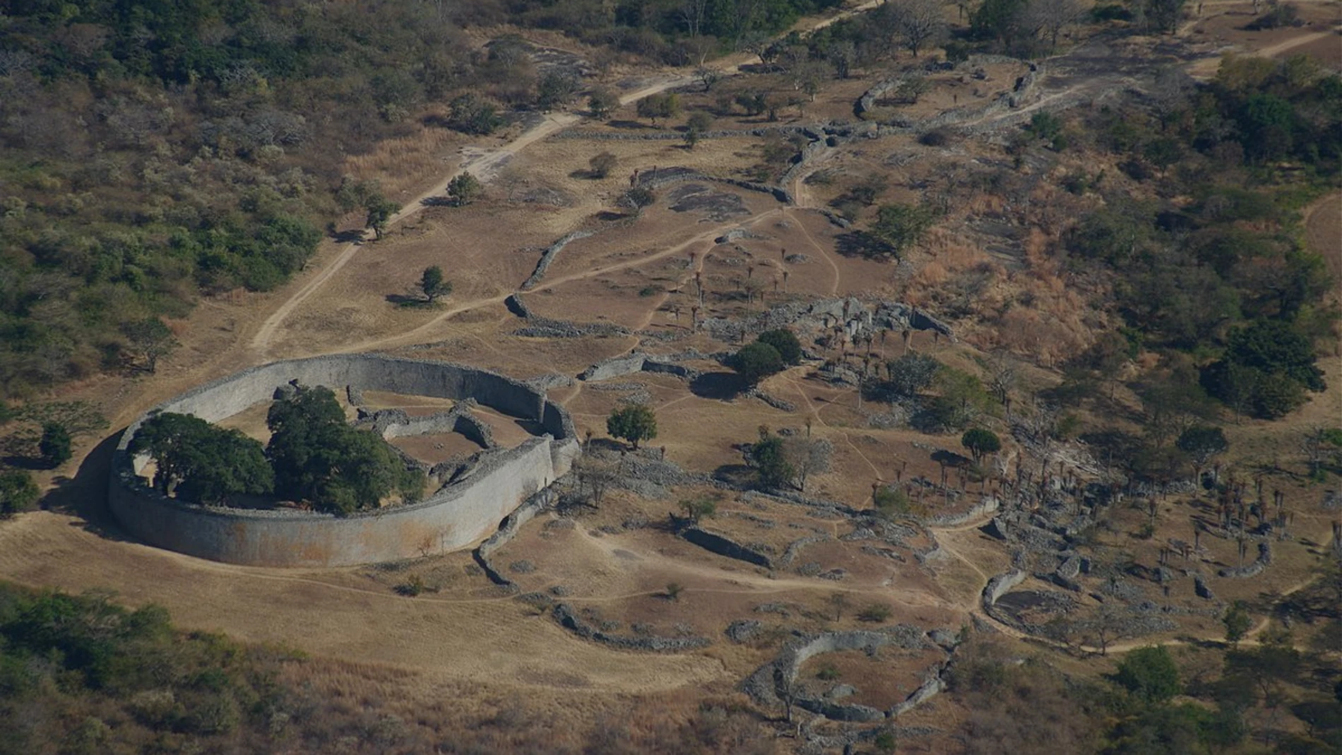 Vista aérea de Gran Zimbabue.