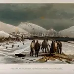 Tumbas en el puerto de Balaclava, litografía de 1855
