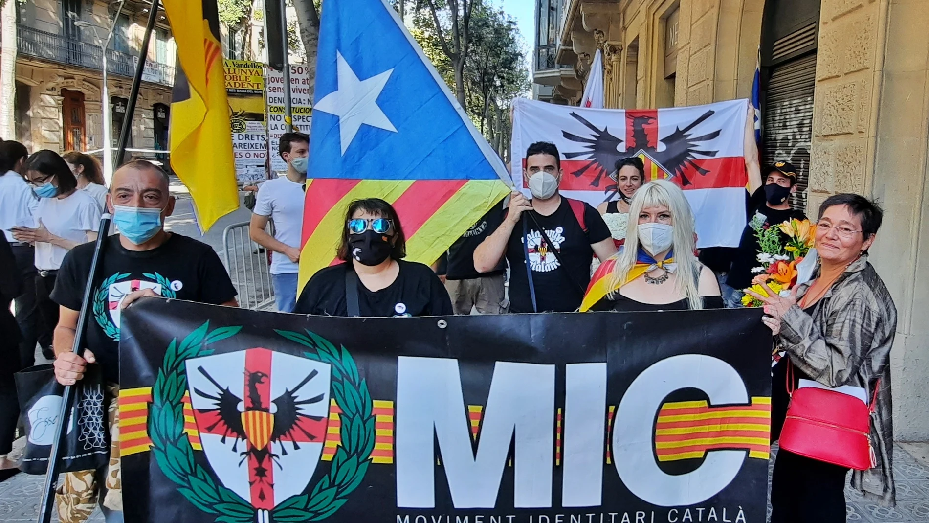 Imagen de los ultraderechistas independentistas del Moviment Identitari Català