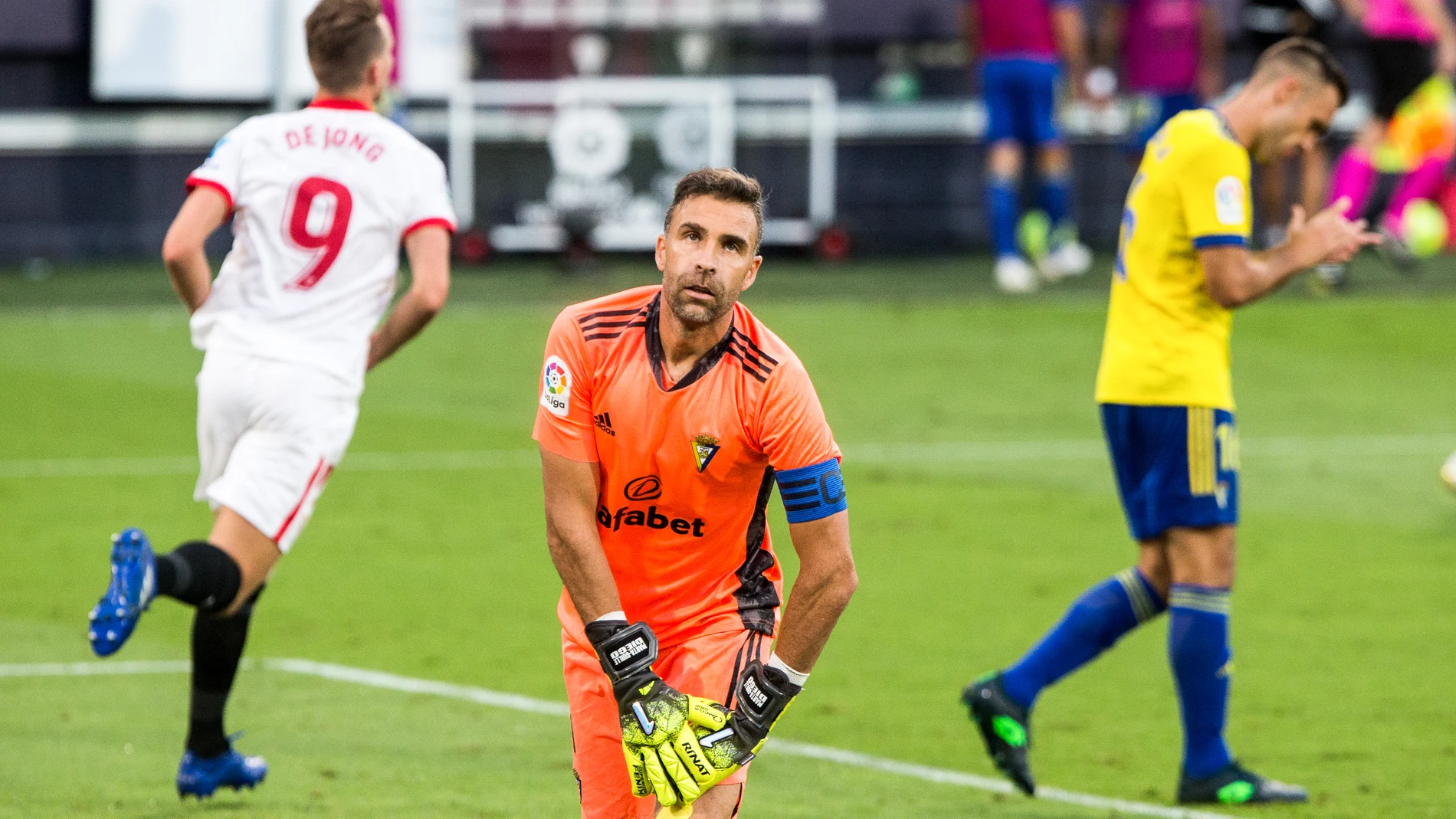 Alberto Cifuentes, en el partido contra el Sevilla