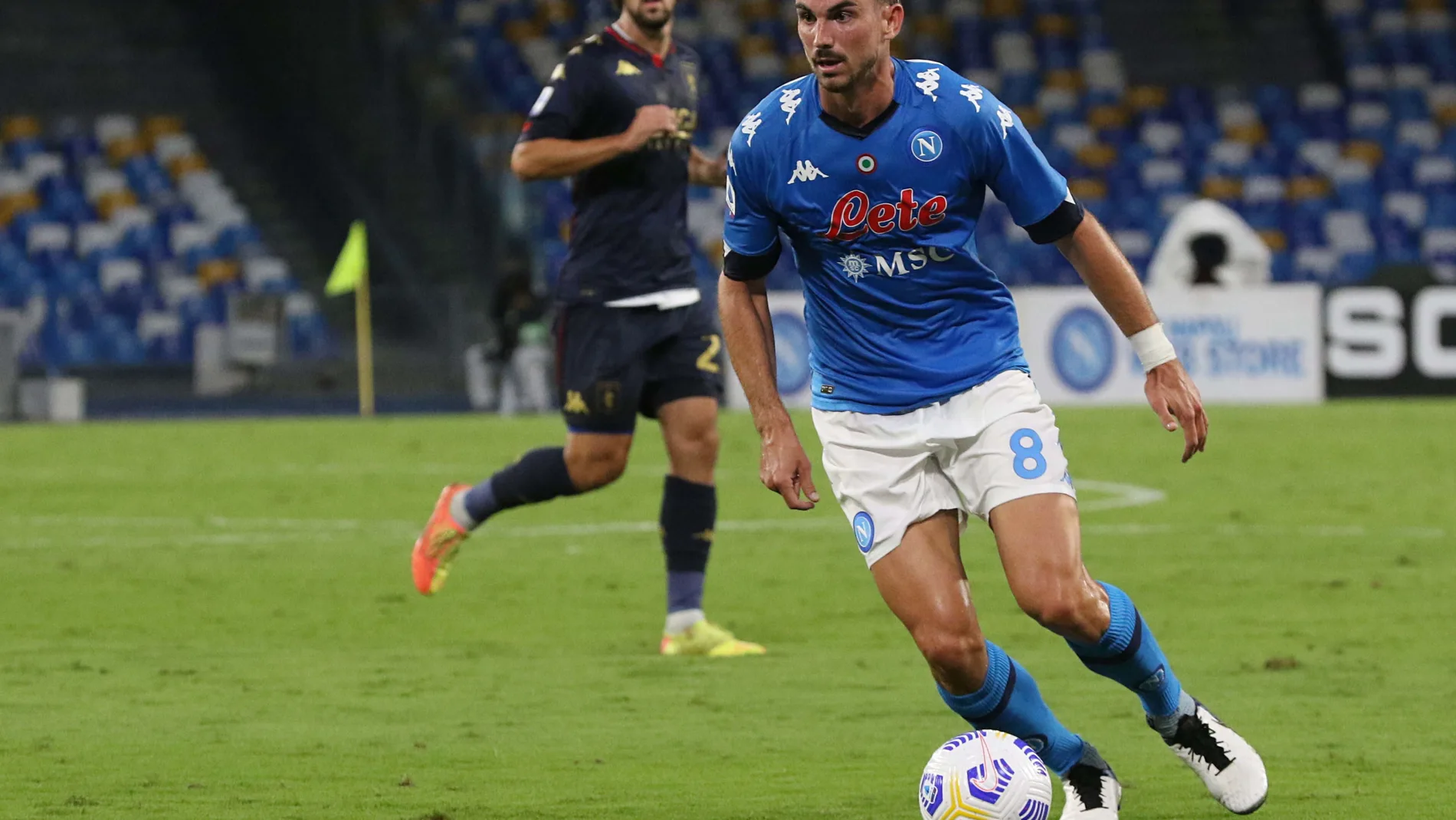 Fabián, en el partido de la semana pasada contra el Genoa