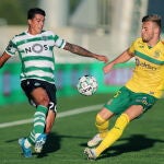 Pedro Porro con el Sporting de Portugal.