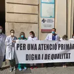 Un protesta de los médicos de Atención Primaria en Valencia