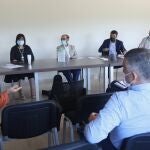 El presidente de la Diputación de Alicante ayer durante la reunión con la Junta Central de Usuarios del Vinalopó, L'Alacantí y Consorcio de Aguas de la Marina Baja