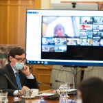 El ministro de Sanidad, Salvador Illa, preside por videoconferencia la reunión del Consejo Interterritorial del Sistema Nacional de Salud, en Madrid (España), a 30 de septiembre de 2020.30 SEPTIEMBRE 2020Moncloa30/09/2020