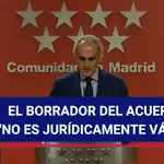 Madrid dice que el borrador &quot;no es jurídicamente válido&quot;