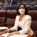 Díaz Ayuso en el pleno de la Asamblea de Madrid