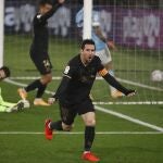 Messi celebra el gol, aunque no se lo darán a él