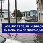 Las lluvias dejan inundaciones en Moraleja de Enmedio, Madrid