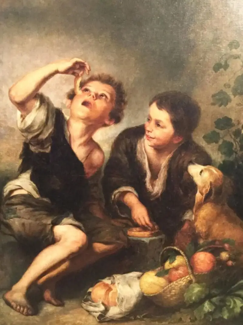 El cuadro de Murillo “Niños comiendo pastel” pintado entre los años 1670 y 1675