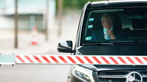 El negociador jefe de la UE para el Brexit, Michel Barnier, a su llegada hoy a Berlín