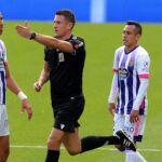 Díaz de Mera durante el Real Valladolid- Eibar disputado el pasado sábado