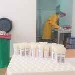 Sala para pruebas PCR del hospital Clínico San Cecilio de Granada