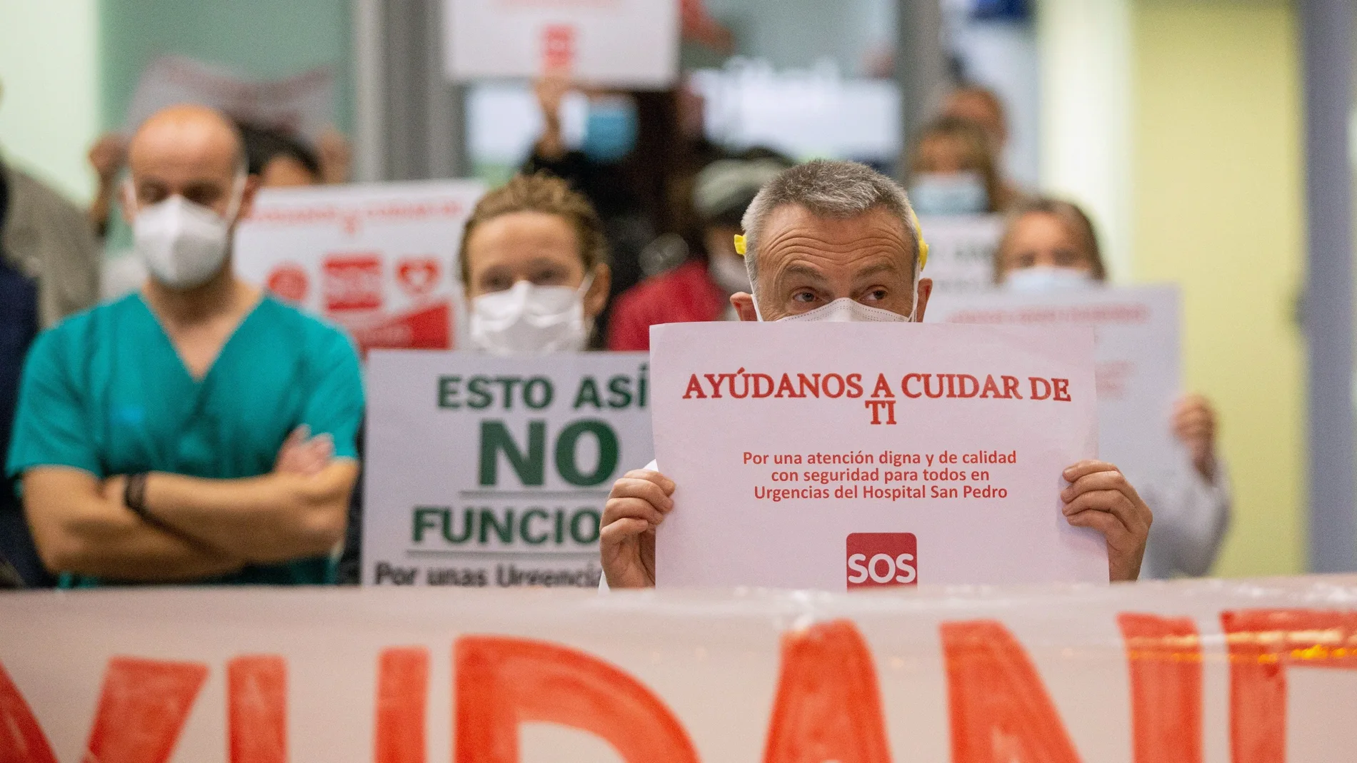 El personal de Urgencias del Hospital San Pedro de Logroño ha protagonizado numerosas protestas por sus condiciones laborales y para exigir una atención de calidad.