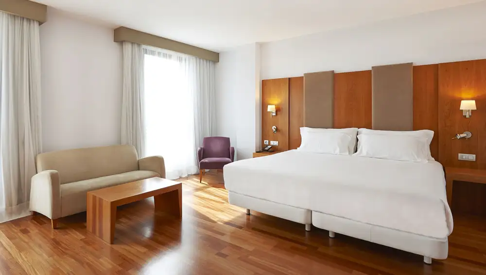 Una de las habitaciones del hotel