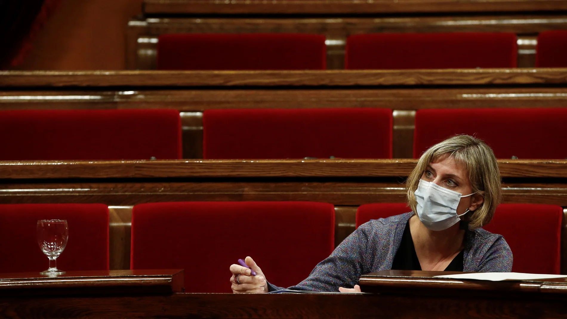 La consellera de Salud, Alba Vergés en el Parlament, esta semana