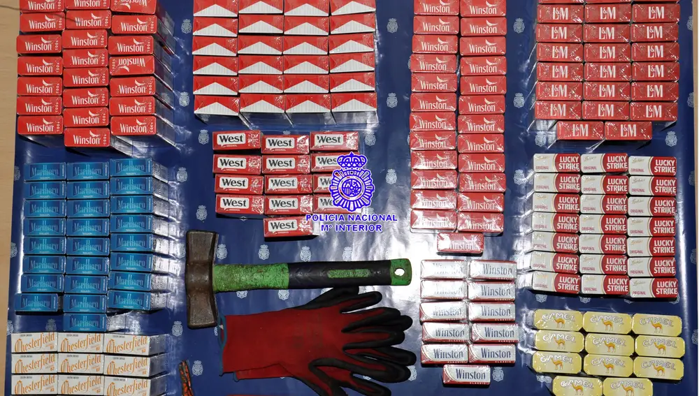 Cajetillas de tabaco incautadas.POLICÍA NACIONAL05/10/2020