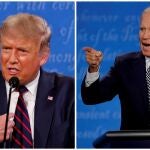 Donald Trump y Joe Biden durante su primer debate