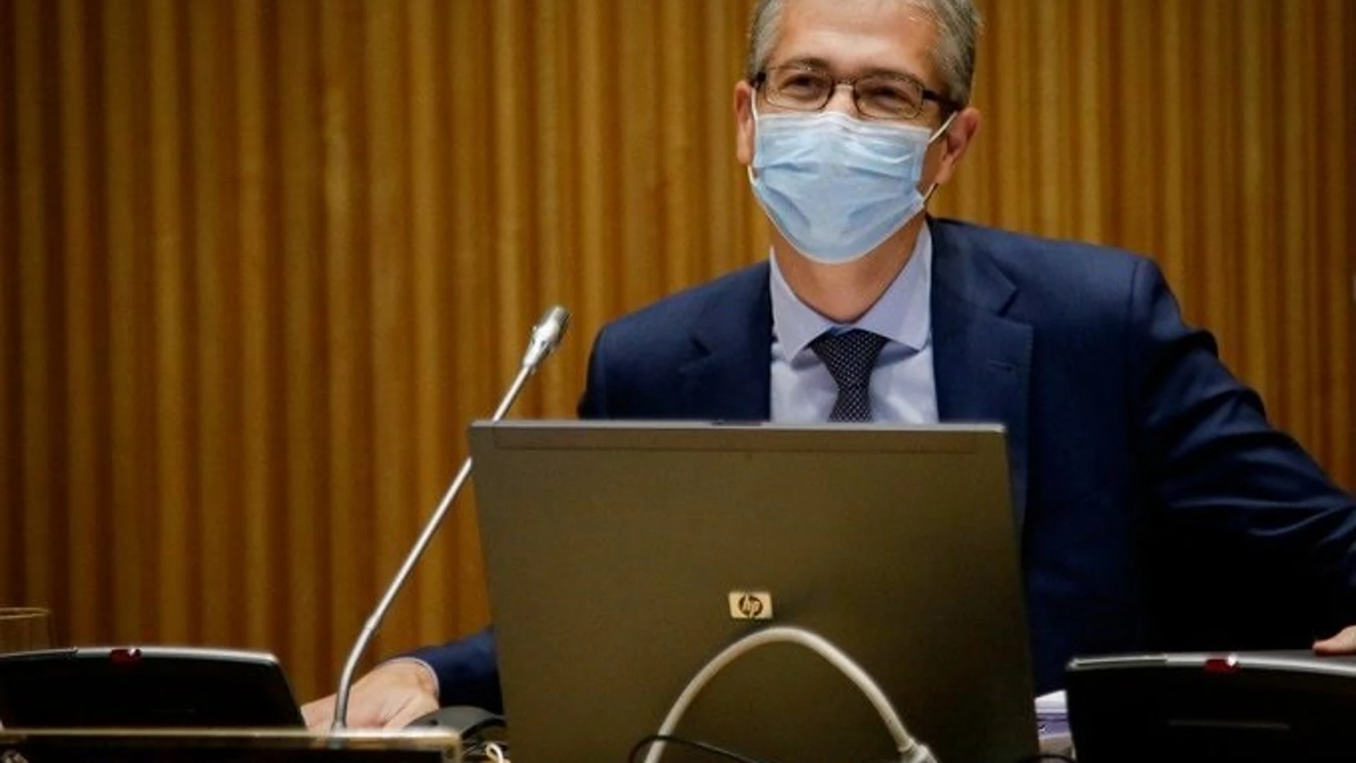 El gobernador del Banco de España, Pablo Hernández de Cos, en el Congreso