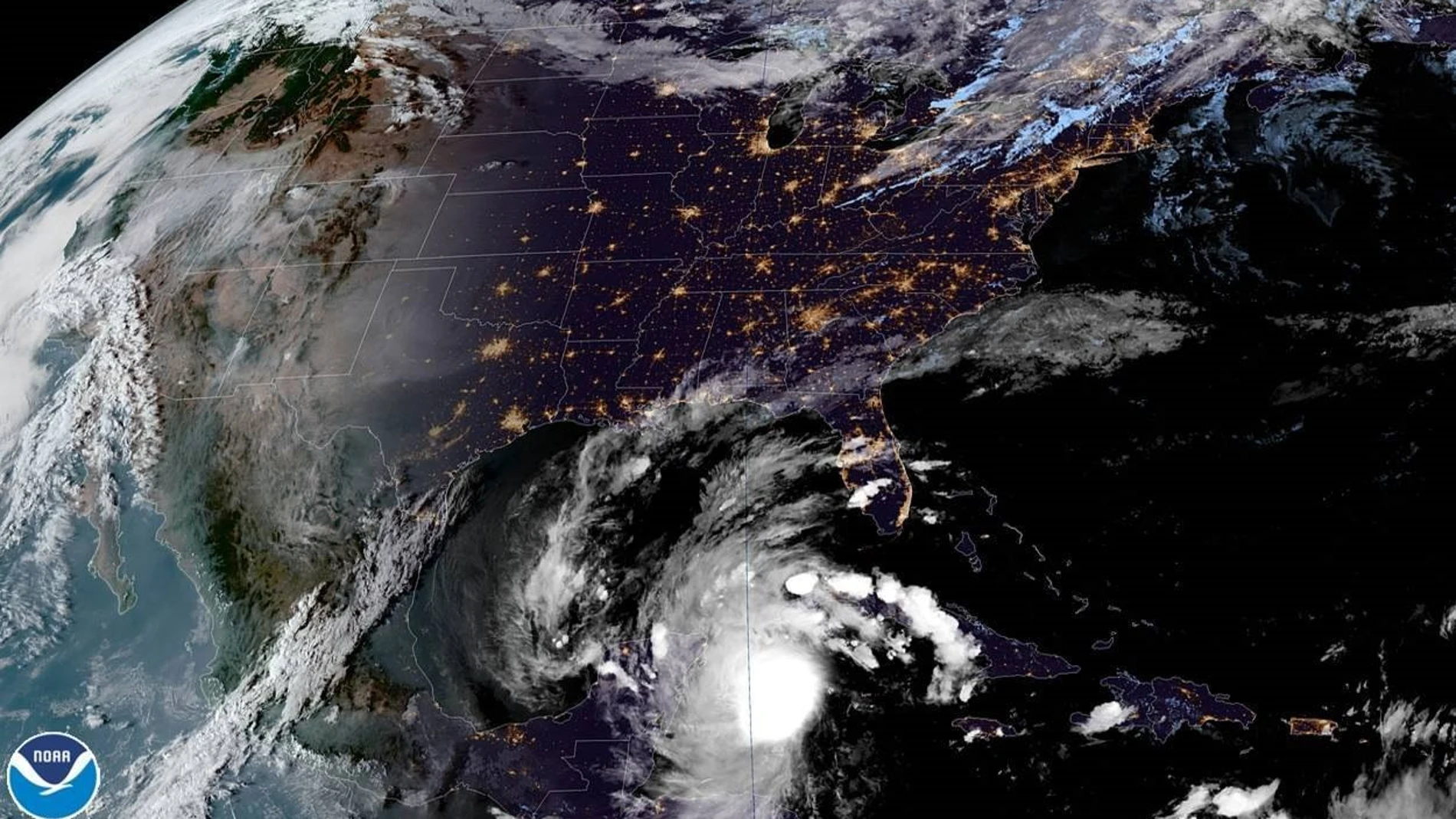 Imagen de archivo del huracán Delta